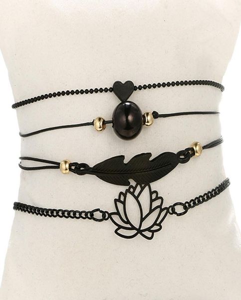 new jewelry black love heart hollow lotus ball leaves bracelet women039s bracelets 1 set 4 pieces4371978, Golden;silver
new jewelry black love heart hollow lotus ball leaves bracelet women039s bracelets 1 set 4 pieces4371978, Golden;silver