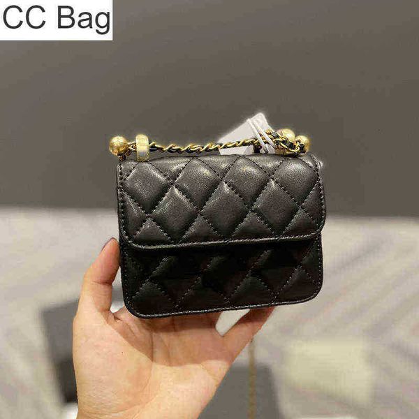 Image of CC Bag Shopping s 22p France Womens Classic Mini Flap Double Litlle Balls Quilted Lambskin Real Leather Ghw Crossbody Tiny Cosmetic C