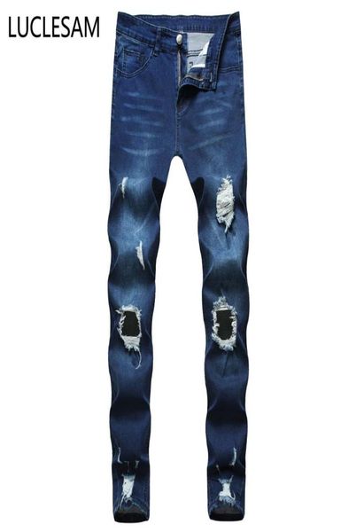 destroyed hole jeans for men fashion stretch streetwear trousers male denim pants slim fit ripped mens pencil pants vintage jean3817756, Blue
destroyed hole jeans for men fashion stretch streetwear trousers male denim pants slim fit ripped mens pencil pants vintage jean3817756, Blue