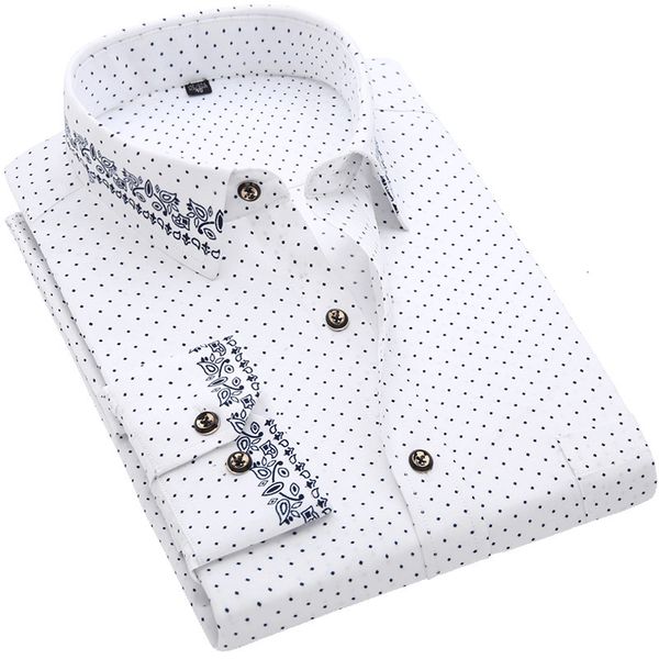 men's dress shirts casual printed fashion contrast single patch pocket comfortable long sleeve standardfit buttondown collar shirt 2307, White;black
men's dress shirts casual printed fashion contrast single patch pocket comfortable long sleeve standardfit buttondown collar shirt 2307, White;black