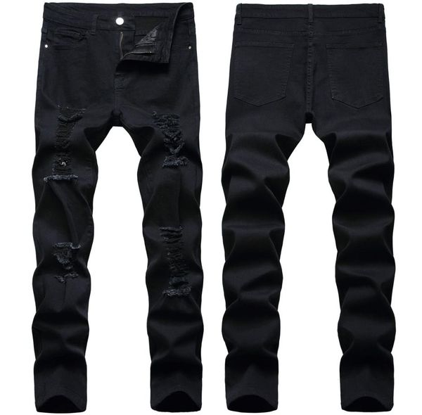 mens jeans retro black pants stretch hole ripped slim fit fashion casual denim trousers8180495, Blue
mens jeans retro black pants stretch hole ripped slim fit fashion casual denim trousers8180495, Blue