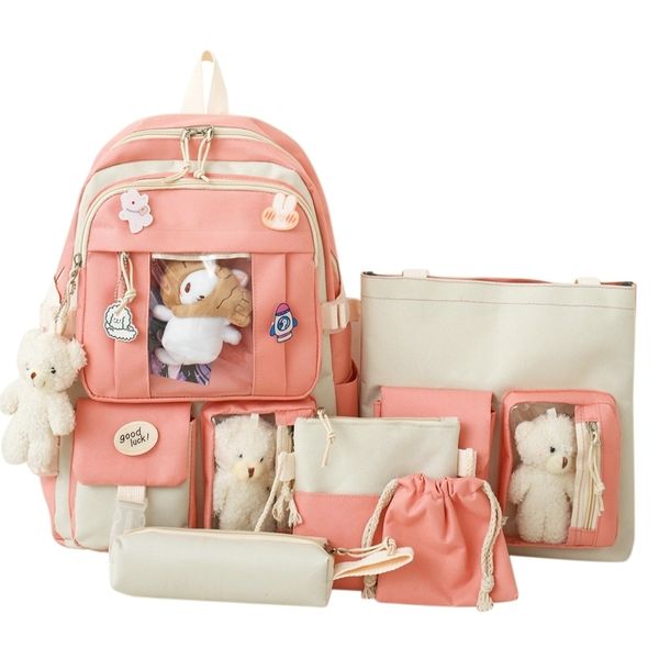 school bags 5pcs fashion sets kids school backpack cute women's bagpack bookbag lapbag for teens girls students bag rucksack 230711
school bags 5pcs fashion sets kids school backpack cute women's bagpack bookbag lapbag for teens girls students bag rucksack 230711
