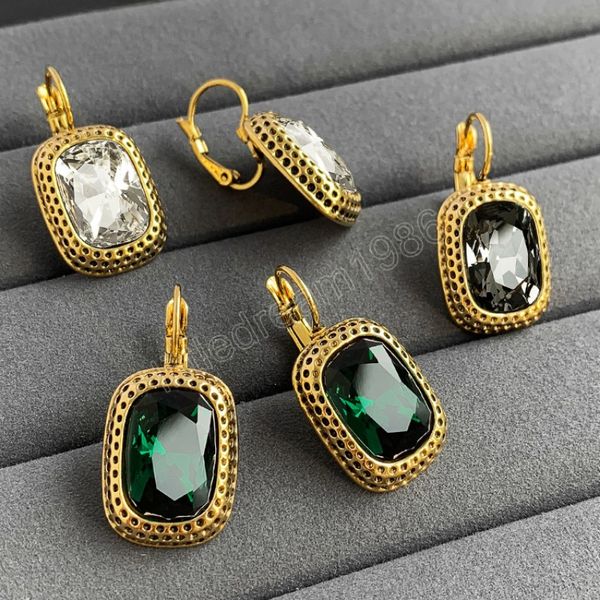 modern jewelry metallic square glass earrings for women girl gift senior sense fine accessories, Silver
modern jewelry metallic square glass earrings for women girl gift senior sense fine accessories, Silver