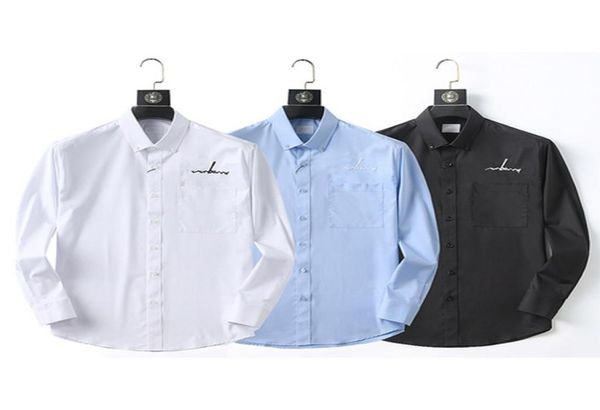 men039s dress shirt flex collar stretch solid slim fit long sleeve shirts designer brand letters embroidery 2023 spring autumn 2172616, White;black
men039s dress shirt flex collar stretch solid slim fit long sleeve shirts designer brand letters embroidery 2023 spring autumn 2172616, White;black