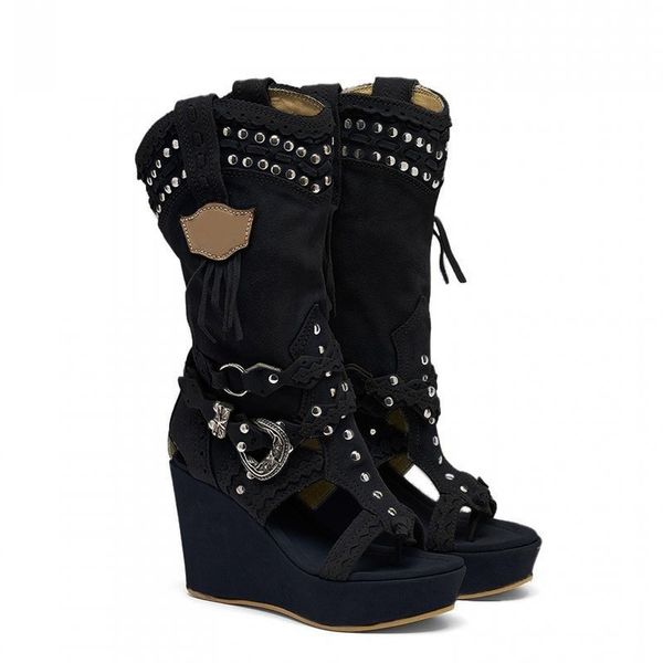 sandals mujer sapato feminino high heels ladies ankle boots shoes retro canvas cowboy wedges boots women's shoes tailoring sandals wome, Black
sandals mujer sapato feminino high heels ladies ankle boots shoes retro canvas cowboy wedges boots women's shoes tailoring sandals wome, Black