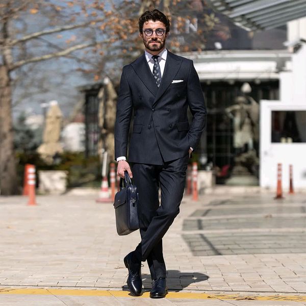 men's striped wedding tuxedos british style men's slim suit two pieces (jacket+pants) business social club suit, Black;gray
men's striped wedding tuxedos british style men's slim suit two pieces (jacket+pants) business social club suit, Black;gray