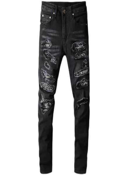 men039s bandana paisley printed patchwork stretch jeans streetwear black denim pencil pants slim skinny ripped trousers 6698037070, Blue
men039s bandana paisley printed patchwork stretch jeans streetwear black denim pencil pants slim skinny ripped trousers 6698037070, Blue