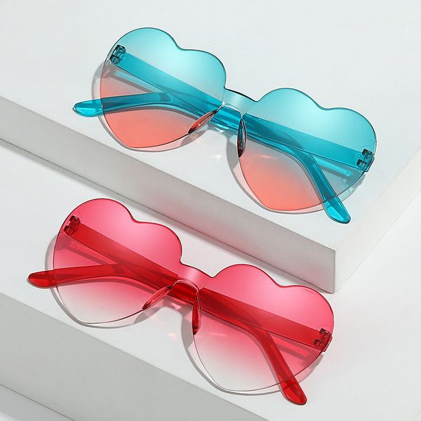 love sunglasses jelly color frameless heart type one-piece glasses dazzling color glasses, White;black
love sunglasses jelly color frameless heart type one-piece glasses dazzling color glasses, White;black