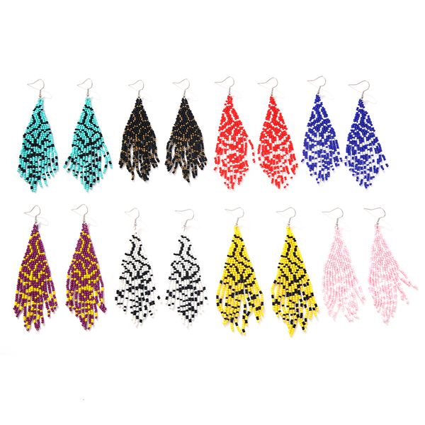 stud rice bead earrings hand woven fashion leopard print personality beading simplicity bohemia alloy ma am fringed 230710, Golden;silver
stud rice bead earrings hand woven fashion leopard print personality beading simplicity bohemia alloy ma am fringed 230710, Golden;silver