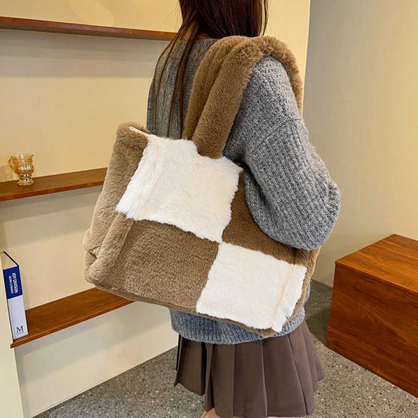 designer bag new contrasting color plush bag for women's autumn and winter large capacity tote small design plush shoulder bag large ba
designer bag new contrasting color plush bag for women's autumn and winter large capacity tote small design plush shoulder bag large ba
