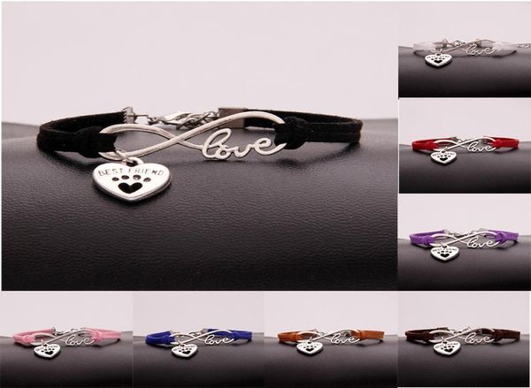 vintage silver love infinity friend peach heart bracelet dog paw prints bangle for men women velvet rope cuff bracelets jewel7396418, Golden;silver
vintage silver love infinity friend peach heart bracelet dog paw prints bangle for men women velvet rope cuff bracelets jewel7396418, Golden;silver