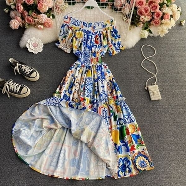 basic casual dresses banulin women's summer bohemian tile print flower dress shoulder puff sleeve elastic waist runway midi dress b7218, Black;gray
basic casual dresses banulin women's summer bohemian tile print flower dress shoulder puff sleeve elastic waist runway midi dress b7218, Black;gray