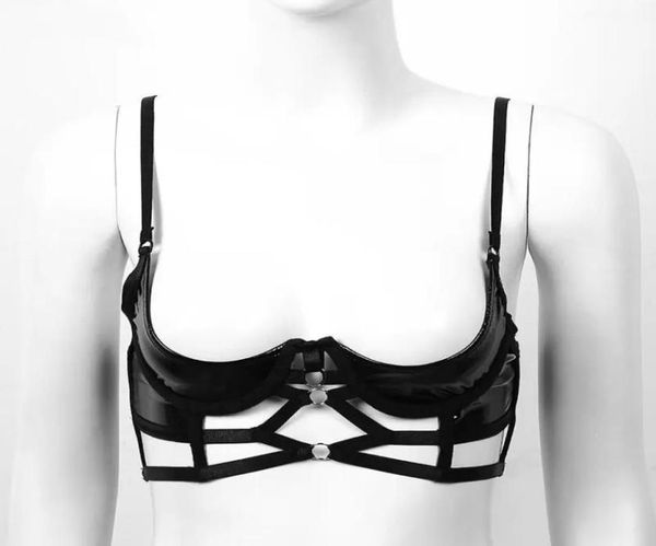 womens wet look cupless bra patent leather lingerie adjustable straps bondage open cups underwired fetish bras7885991, Red;black
womens wet look cupless bra patent leather lingerie adjustable straps bondage open cups underwired fetish bras7885991, Red;black