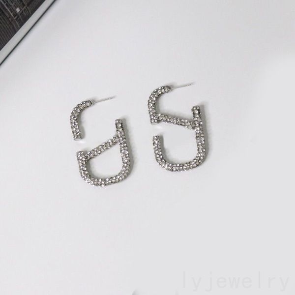 crystal diamond earrings for women trendy designer earring retro letter v plated silver orecchini dangle valentine s day luxury earrings hip, Golden;silver
crystal diamond earrings for women trendy designer earring retro letter v plated silver orecchini dangle valentine s day luxury earrings hip, Golden;silver