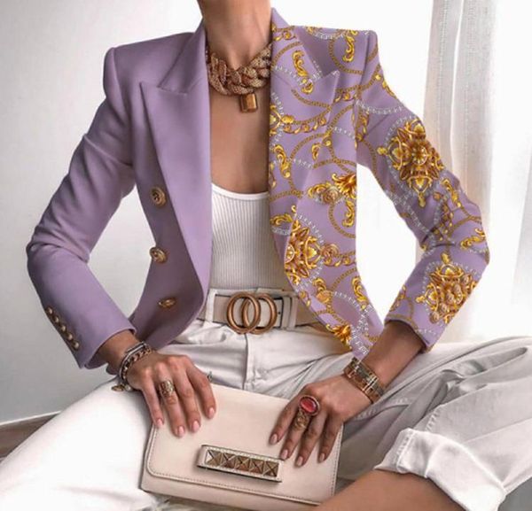 dress elegant short coat women blazer fashion print double breasted autumn winter lapel long sleeve slim suits jacket for office lady, White
dress elegant short coat women blazer fashion print double breasted autumn winter lapel long sleeve slim suits jacket for office lady, White