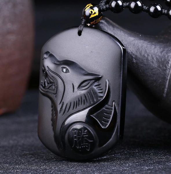 natural black obsidian carving wolf head amulet pendant necklace obsidian blessing lucky pendants fashion jewelry2928880, Silver
natural black obsidian carving wolf head amulet pendant necklace obsidian blessing lucky pendants fashion jewelry2928880, Silver