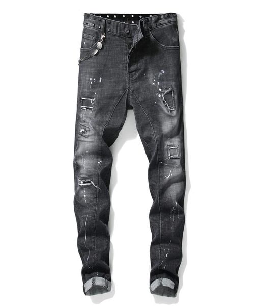 men039s rivets stitching black jeans trendy streetwear slim stretch denim pants tattered splash paint hole jeans nails beggar p2824237, Blue
men039s rivets stitching black jeans trendy streetwear slim stretch denim pants tattered splash paint hole jeans nails beggar p2824237, Blue