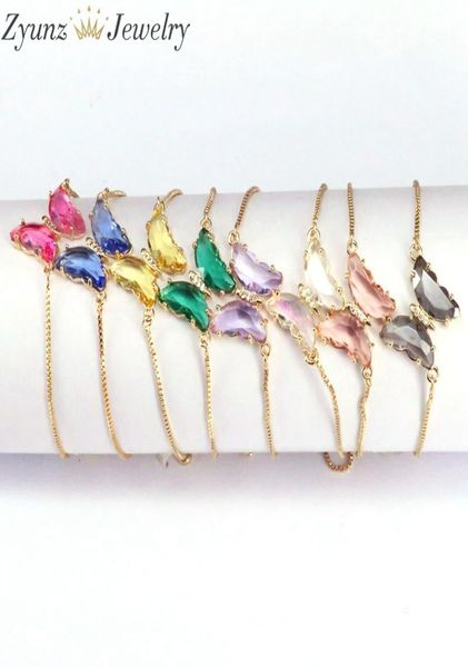10pcs new arrival crystal butterfly bracelet femme copper gold color chain charm bracelets for women girls jewelry 2103232440476, Golden;silver
10pcs new arrival crystal butterfly bracelet femme copper gold color chain charm bracelets for women girls jewelry 2103232440476, Golden;silver