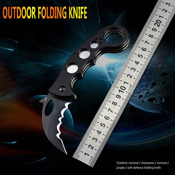 d2 steel g10 handle folding karambit claw knife csgo outdoor camping hunting survival tactical defense pocket knife edc tools
d2 steel g10 handle folding karambit claw knife csgo outdoor camping hunting survival tactical defense pocket knife edc tools