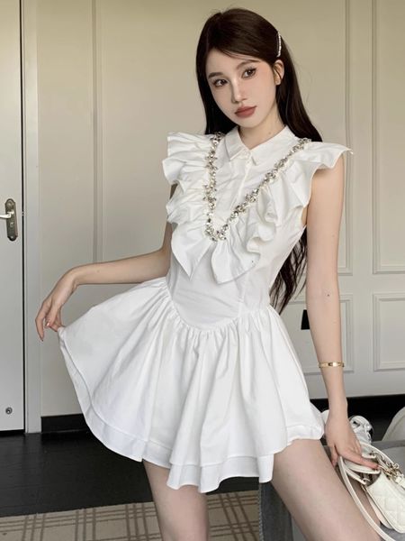 basic casual dresses korean fashion white mini shirt dress 2023 summer y2k graduation party prom vestidos female sweet clothing mujers trend, Black;gray
basic casual dresses korean fashion white mini shirt dress 2023 summer y2k graduation party prom vestidos female sweet clothing mujers trend, Black;gray