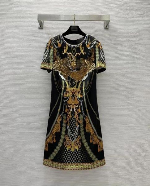 designer dress 2023 spring summer o neck short sleeve fashion milan runway sundress brand same style dresses 021786158699, Black;pink
designer dress 2023 spring summer o neck short sleeve fashion milan runway sundress brand same style dresses 021786158699, Black;pink