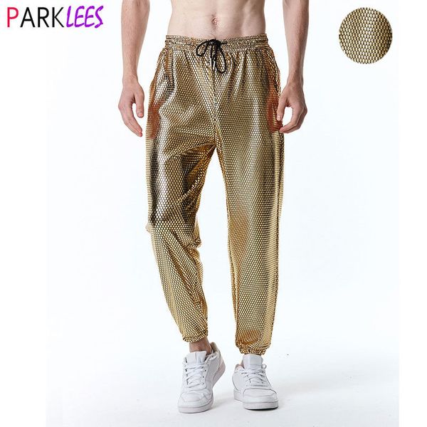men's pants mens metallic shiny gold fish scales jogger sweatpants 70s disco dance harem men nightclub stage party streetwear trousers, Black
men's pants mens metallic shiny gold fish scales jogger sweatpants 70s disco dance harem men nightclub stage party streetwear trousers, Black