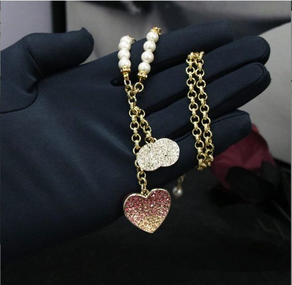 pendant necklaces european and american fashion designer brand jewelry necklace pink gradient diamond pearl necklace gentle temperament, Silver
pendant necklaces european and american fashion designer brand jewelry necklace pink gradient diamond pearl necklace gentle temperament, Silver