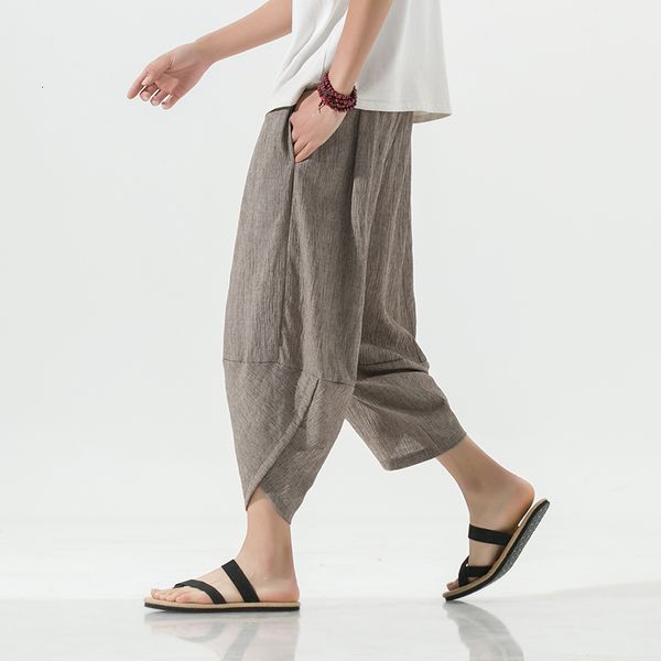 men's pants 2023 summer harajuku calf length casual wide leg cotton linen harem baggy fashion clothing 230710, Black
men's pants 2023 summer harajuku calf length casual wide leg cotton linen harem baggy fashion clothing 230710, Black