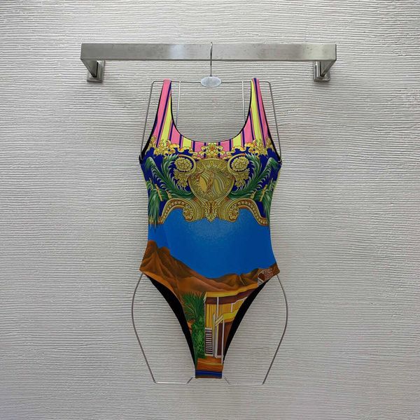 23ss womens swimwear womens bikini designer bathing suit bikini swimwear color contrast landscape painting print backless one-piece swimsuit, White;black
23ss womens swimwear womens bikini designer bathing suit bikini swimwear color contrast landscape painting print backless one-piece swimsuit, White;black