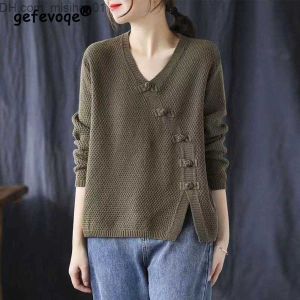 women's sweaters autumn and winter literature retro button v-neck sweater women's loose relaxed knitted flower women's full, White;black
women's sweaters autumn and winter literature retro button v-neck sweater women's loose relaxed knitted flower women's full, White;black