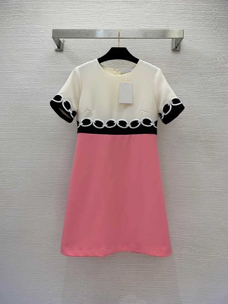 23ss summer dresses women dress womens designer clothing colorblock heavy industry embroidery chain waist slim round neck short sleeve a-lin, Black;gray
23ss summer dresses women dress womens designer clothing colorblock heavy industry embroidery chain waist slim round neck short sleeve a-lin, Black;gray