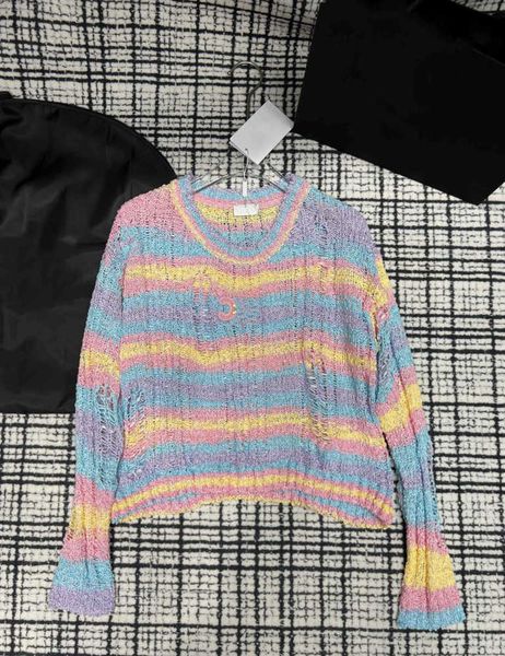 fashion woman high-end customized sweaters fashionable old worn holes design rainbow color scheme round neck long sleeve streetwear womens d, White;black
fashion woman high-end customized sweaters fashionable old worn holes design rainbow color scheme round neck long sleeve streetwear womens d, White;black