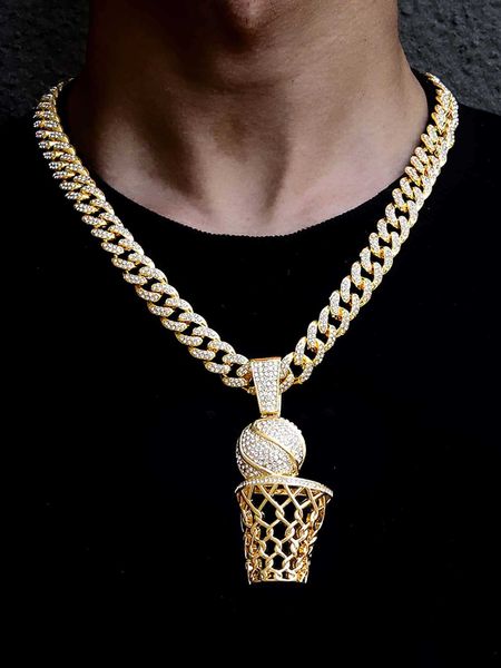 cuban link chain basketball frame pendant necklace iced out 13mm miami choker party charm hip hop jewelry gift for women men, Silver
cuban link chain basketball frame pendant necklace iced out 13mm miami choker party charm hip hop jewelry gift for women men, Silver