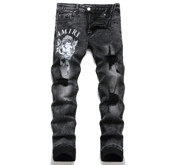 fashion printed letter men039s jeans ripped patch denim pants men embroidered skinny jeans male casual streetwear trousers1170435, Blue
fashion printed letter men039s jeans ripped patch denim pants men embroidered skinny jeans male casual streetwear trousers1170435, Blue