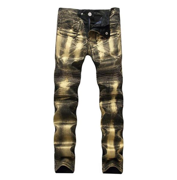 mcikkny men039s pleated jeans motorcycle gold silver painted printed biker jeans straight slim denim pants size 28421438786, Blue
mcikkny men039s pleated jeans motorcycle gold silver painted printed biker jeans straight slim denim pants size 28421438786, Blue