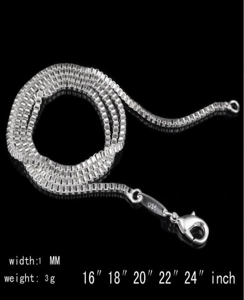 925 sterling silver plated 1mm box chain for women size 16 to 24inch dc07 new 925 silver plate lobster clasps smooth chains n4396481
925 sterling silver plated 1mm box chain for women size 16 to 24inch dc07 new 925 silver plate lobster clasps smooth chains n4396481