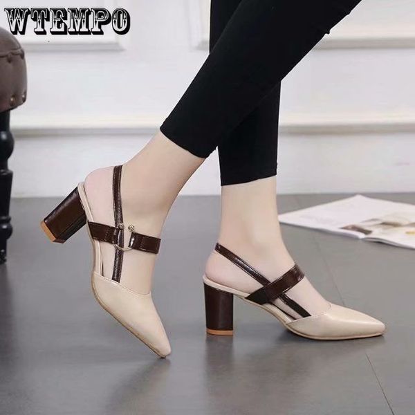 sandals wtempo women s summer baotou pointed thick heeled mid heel buckle high heels wholesale drop 230710, Black
sandals wtempo women s summer baotou pointed thick heeled mid heel buckle high heels wholesale drop 230710, Black