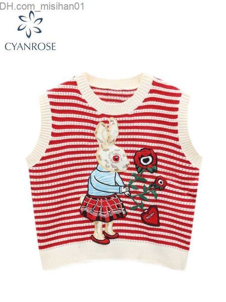 women's tanks camis striped knitted tank sweater women's fashion spring leisure vintage pulled o-neck cute cartoon rabbit print st, White
women's tanks camis striped knitted tank sweater women's fashion spring leisure vintage pulled o-neck cute cartoon rabbit print st, White