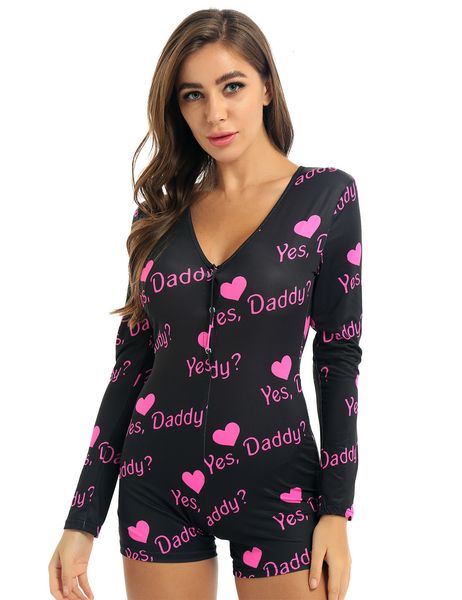 women's jumpsuits romper yes daddy letter leopard printed sleepwear jumpsuit long sleeves leotard bodysuit bodycon short rompers pajama, Black;white
women's jumpsuits romper yes daddy letter leopard printed sleepwear jumpsuit long sleeves leotard bodysuit bodycon short rompers pajama, Black;white