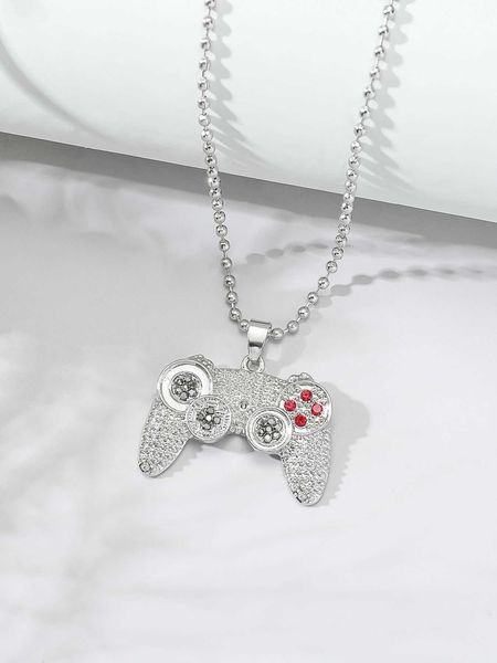 fashionable and popular men rhinestone gamepad charm necklace punk hip pop style alloy material for jewelry gift and for a stylish look, Silver
fashionable and popular men rhinestone gamepad charm necklace punk hip pop style alloy material for jewelry gift and for a stylish look, Silver