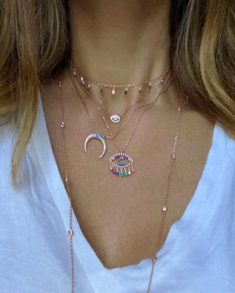 rainbow color gold plated evil eye necklace floating cz drop charm elegance turkish evil eye pendant charming jewelry5491342, Silver
rainbow color gold plated evil eye necklace floating cz drop charm elegance turkish evil eye pendant charming jewelry5491342, Silver