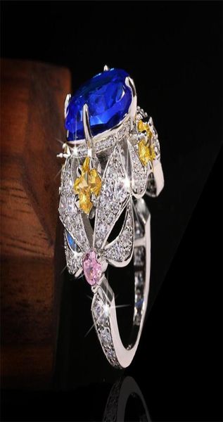 choucong new sparkling luxury jewelry 925 sterling silver multi color blue sapphire cz diamond gemstones flower women wedding band2708332, Slivery;golden
choucong new sparkling luxury jewelry 925 sterling silver multi color blue sapphire cz diamond gemstones flower women wedding band2708332, Slivery;golden