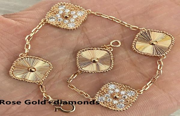 with diamond designer bracelet 20 colors fashion classic 4four leaf clover charm bracelets bangle chain agate shell wedding cjewe6759964, Golden;silver
with diamond designer bracelet 20 colors fashion classic 4four leaf clover charm bracelets bangle chain agate shell wedding cjewe6759964, Golden;silver