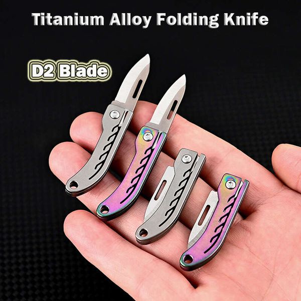 titanium alloy tc4 mini folding knife edc portable keychain pendant knife express unpacking pocket knife gift edc tool, Silver
titanium alloy tc4 mini folding knife edc portable keychain pendant knife express unpacking pocket knife gift edc tool, Silver