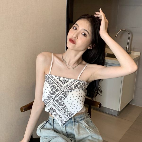 women s t shirt spice girls wear wind cashew flower camisole 2023 summer chic inside and outside the coat 230711, White
women s t shirt spice girls wear wind cashew flower camisole 2023 summer chic inside and outside the coat 230711, White