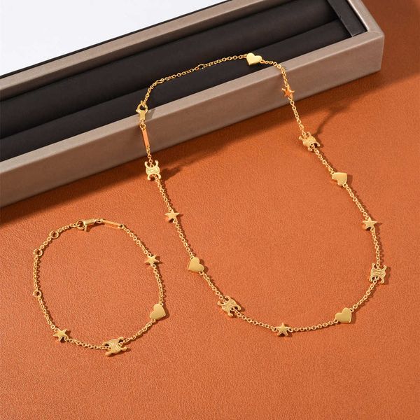 arc de triomphe love five pointed star splice necklace french heart collar ring chain, Silver
arc de triomphe love five pointed star splice necklace french heart collar ring chain, Silver