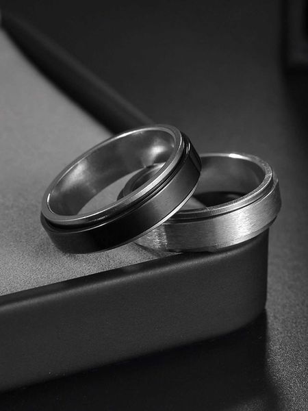 fashionable and popular 2pcs men minimalist ring stainless steel for jewelry gift and for a stylish look, Silver
fashionable and popular 2pcs men minimalist ring stainless steel for jewelry gift and for a stylish look, Silver
