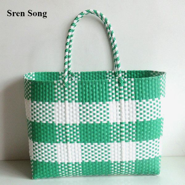 waist bag plastic strip woven shoulder large square plaid handbags tote basket vegetable bag fashion stripe 230711
waist bag plastic strip woven shoulder large square plaid handbags tote basket vegetable bag fashion stripe 230711