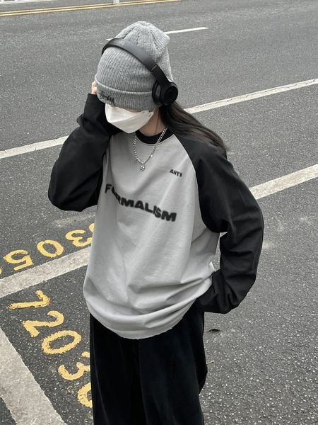 women's t-shirt houzhou basic cotton long sleeve gray tshirt harajuku vintage streetwear oversize loose patchwork t shirt korean autumn, White
women's t-shirt houzhou basic cotton long sleeve gray tshirt harajuku vintage streetwear oversize loose patchwork t shirt korean autumn, White