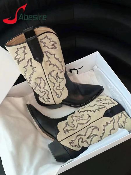 boots fashion embroidery western cowboy boots vintage pointed toe chunky heel slip on boots autunn winter female women's casual shoes 2, Black
boots fashion embroidery western cowboy boots vintage pointed toe chunky heel slip on boots autunn winter female women's casual shoes 2, Black